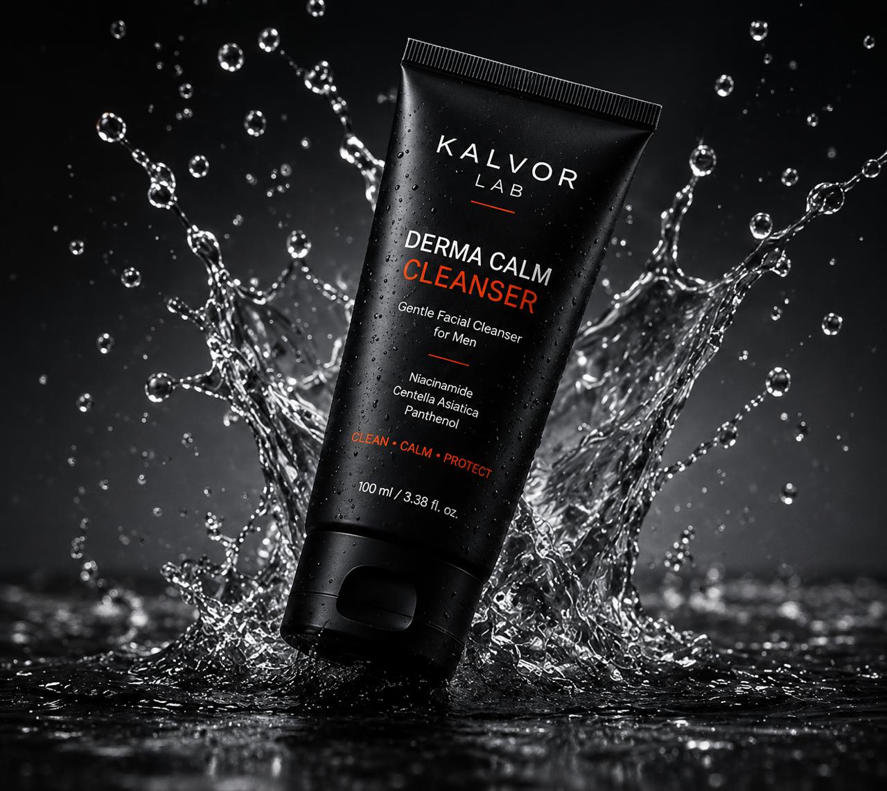 Derma Calm Cleanser with water splash
